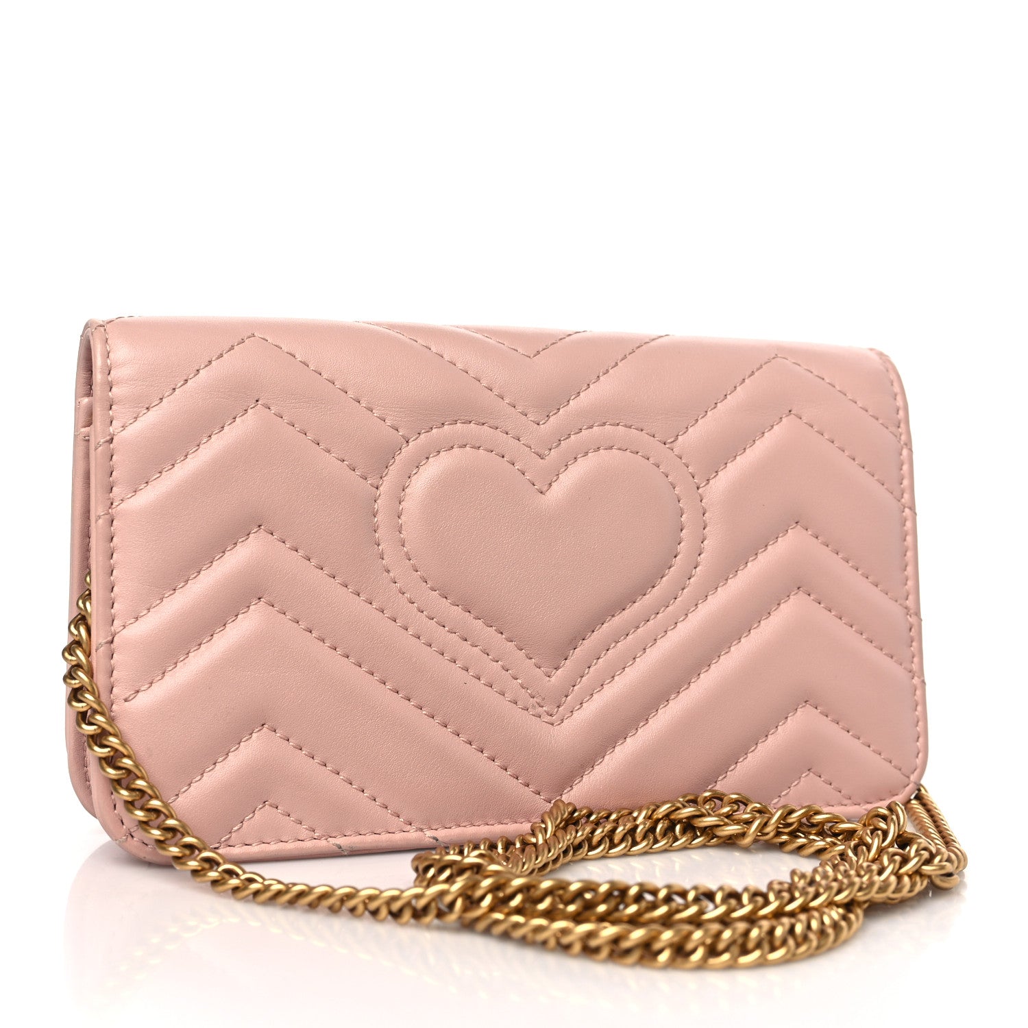 Gucci Calfskin Matelasse GG Marmont Mini Bag Perfect Pink 3 of 9