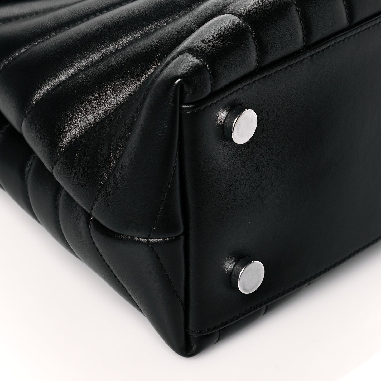 Calfskin Y Quilted Monogram Medium Loulou Satchel Black