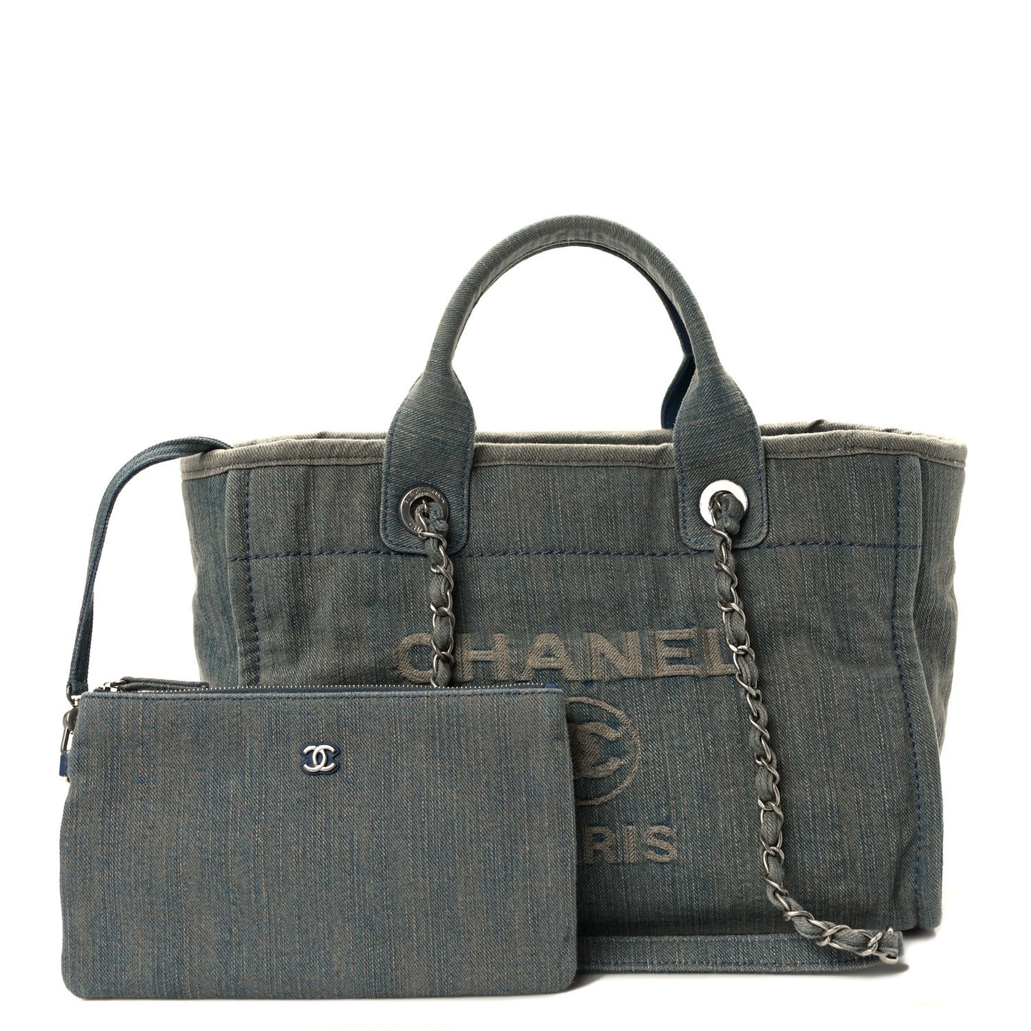 Denim Small Deauville Tote Light Blue