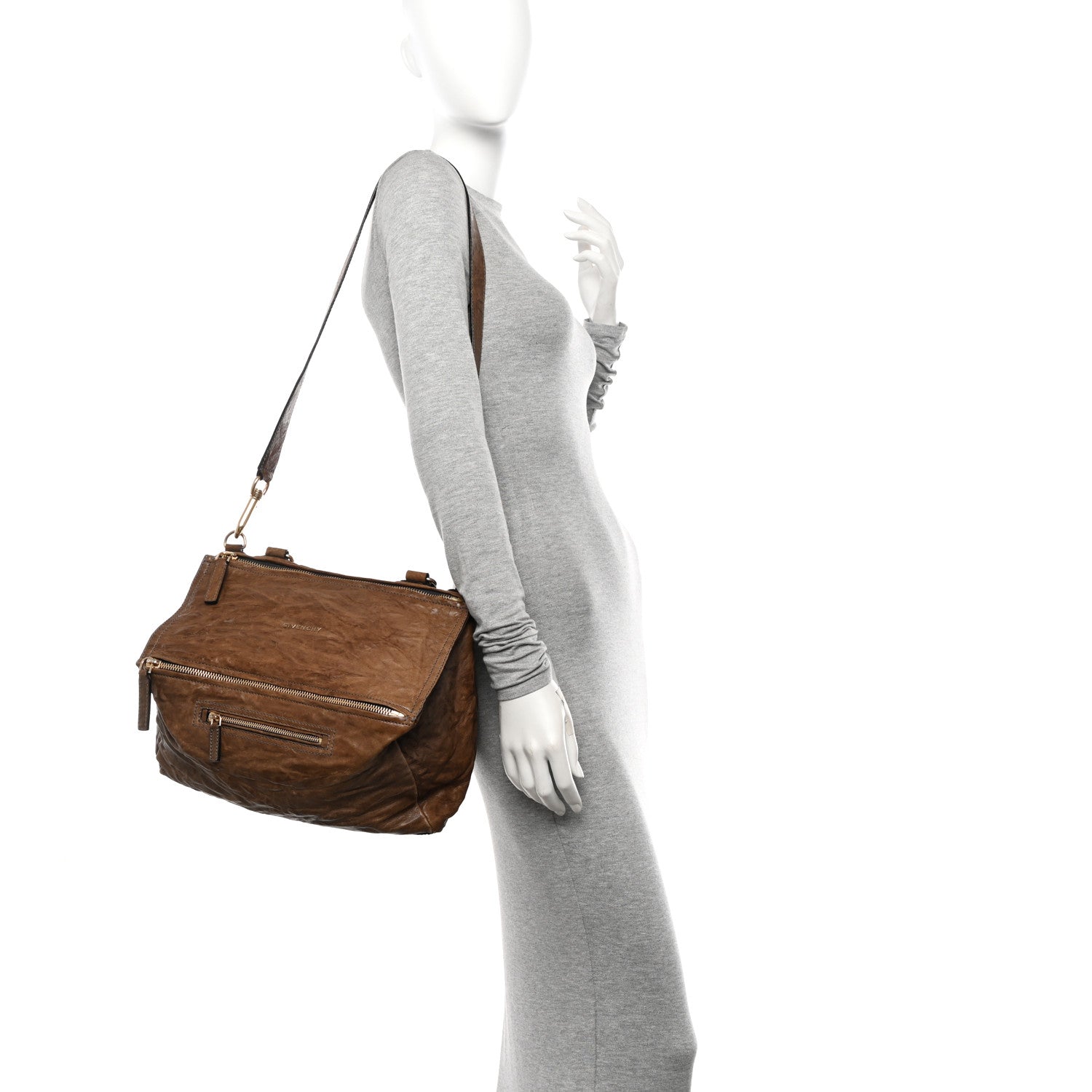 Givenchy Tumbled Sheepskin Medium Pandora Charcoal 2 of 13