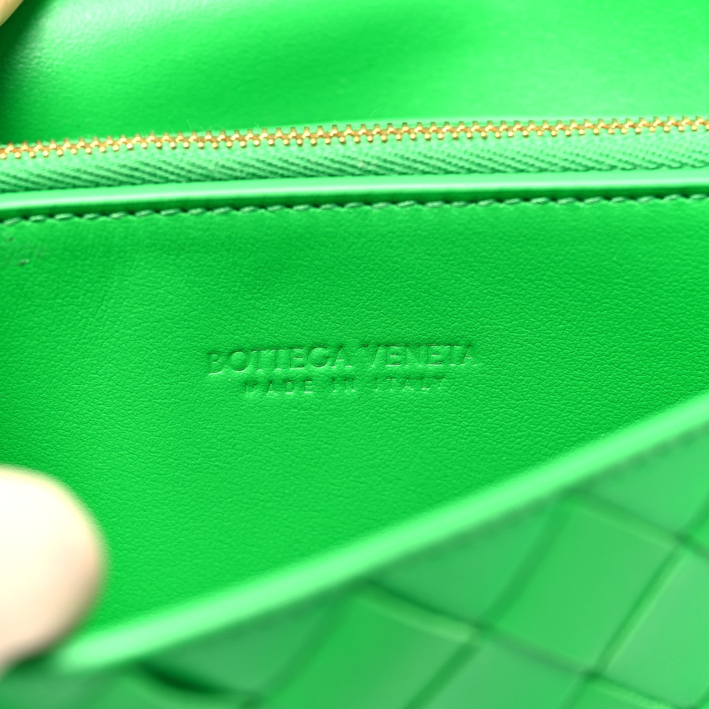 Nappa Intrecciato Studded Wallet On Strap Parakeet