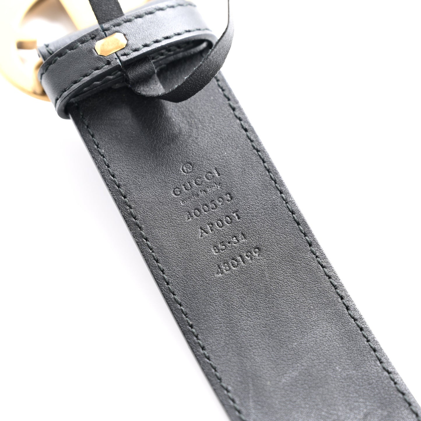 Calfskin Double G 40mm Belt 85 34 Black