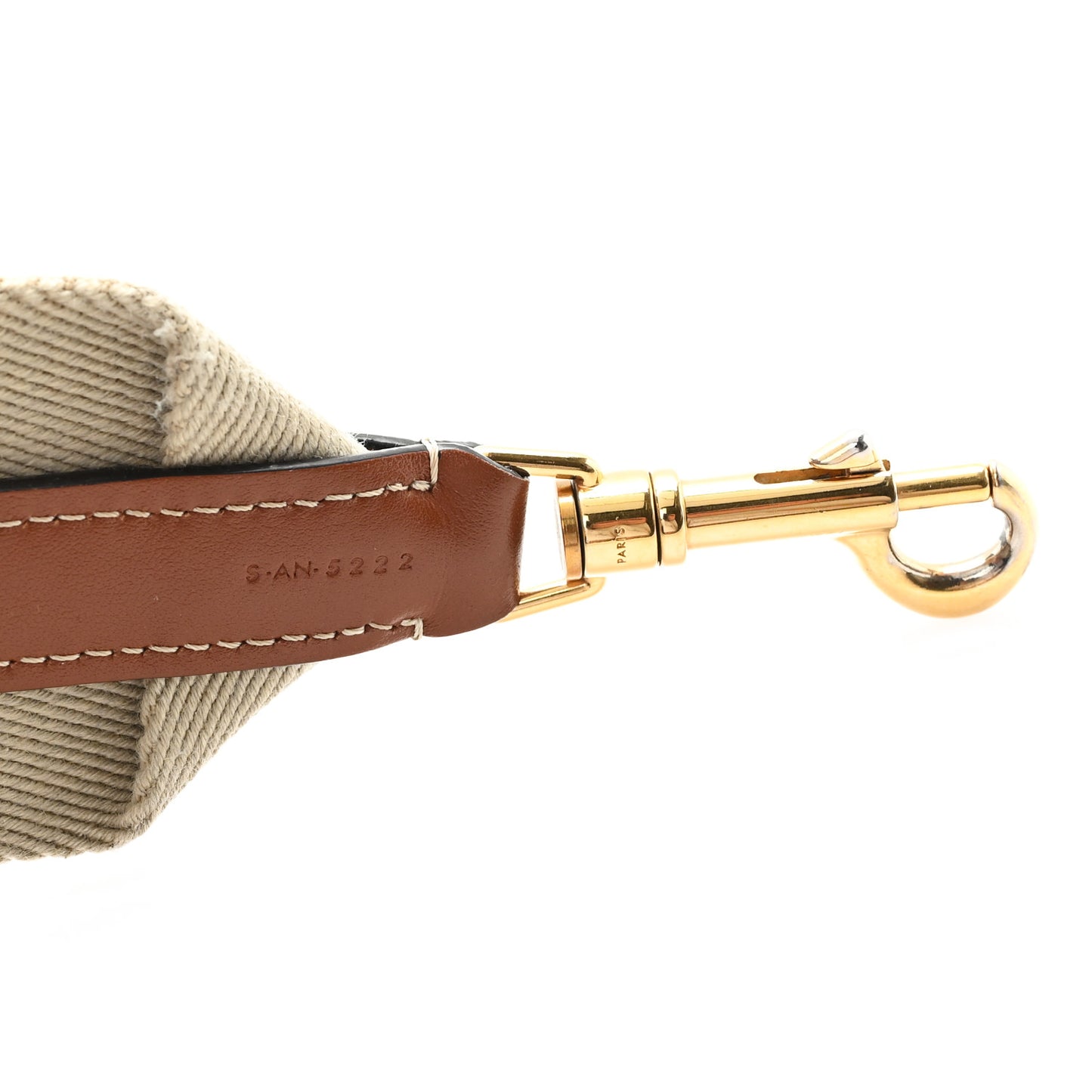 Jacquard Wool Logo Short Strap Beige White