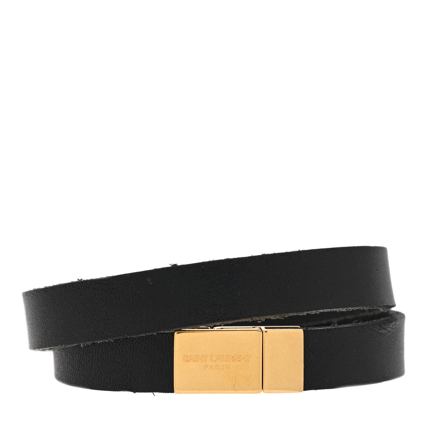 Calfskin Opyum Double Wrap Bracelet Black