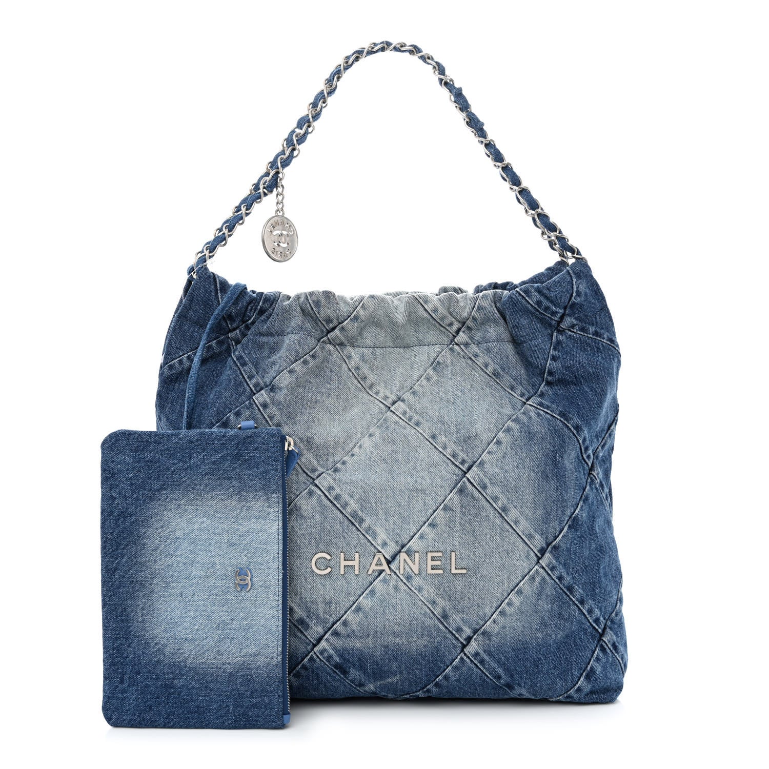 Chanel Denim Quilted Chanel 22 Blue 1 of 11