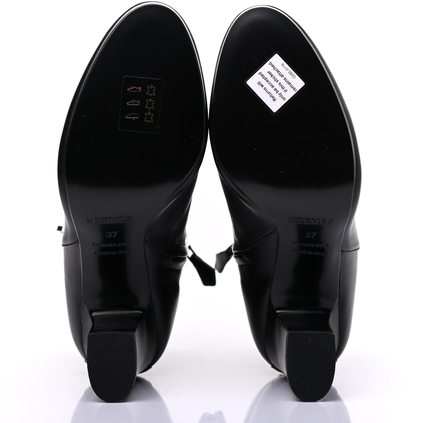 Calfskin Joueuse Ankle Boots 37 Black