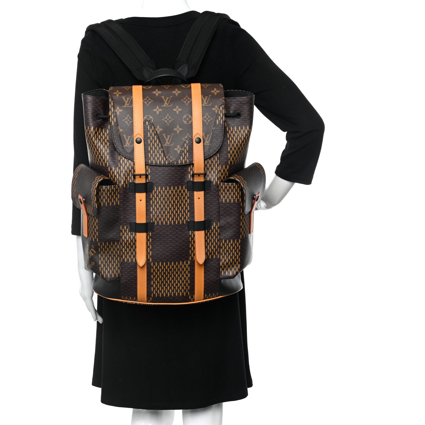 X NIGO Giant Damier Ebene Monogram Christopher PM Backpack