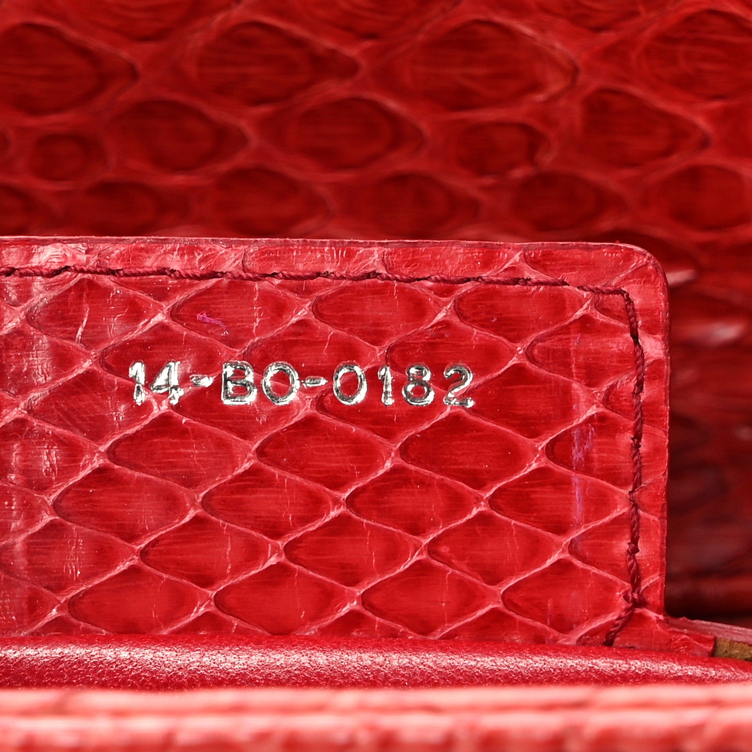 Christian Dior Snakeskin Medium Lady Dior Red 7 of 13