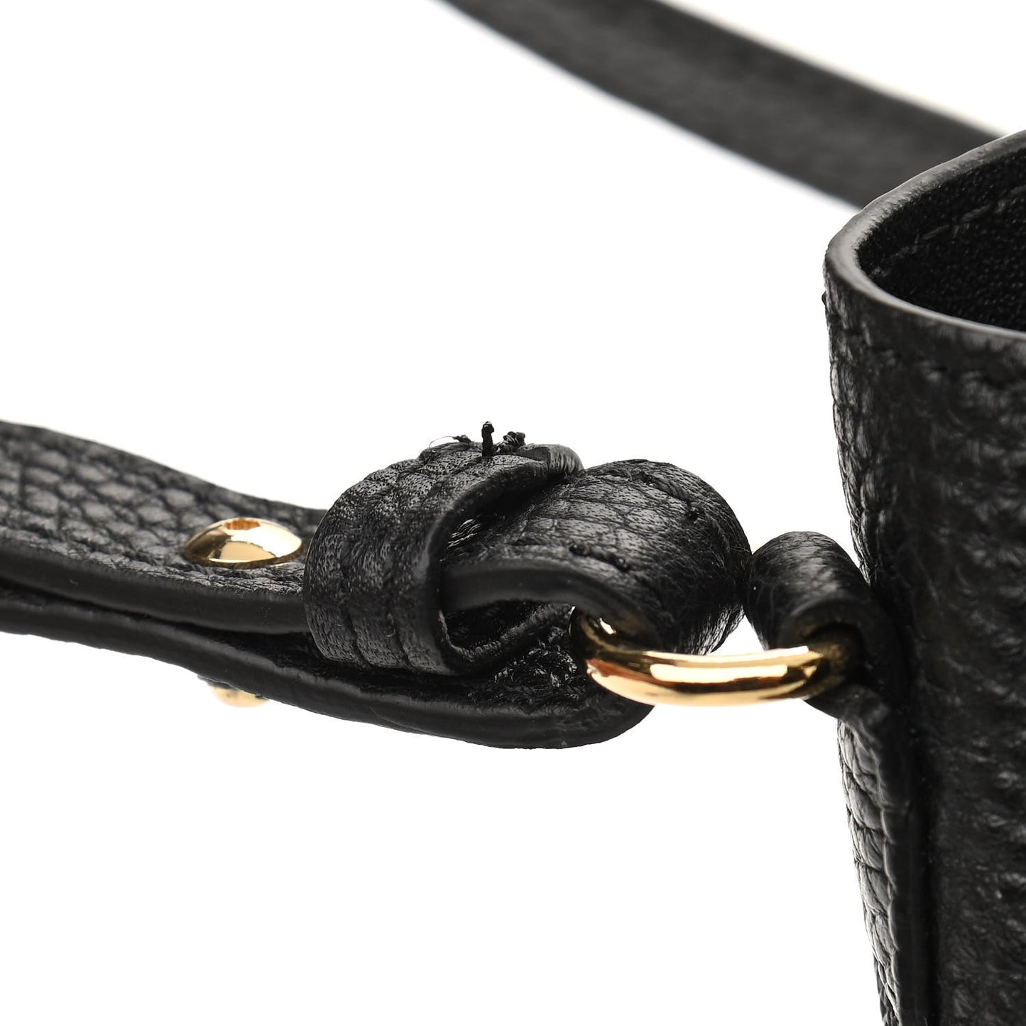 Hammered Calfskin Double Handle Small Amy Tote Black