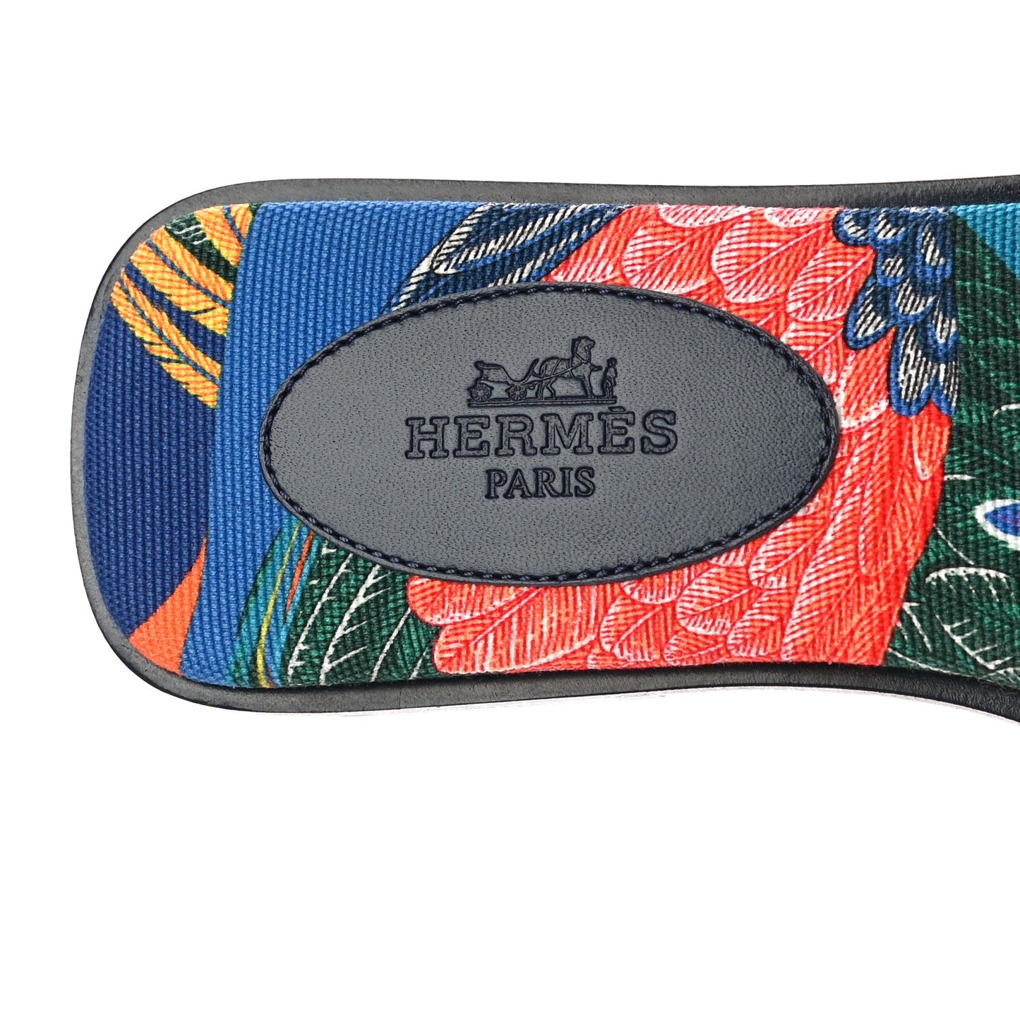 Calfskin Toucans de Paradis Oran Sandals 35.5 Bleu Indigo