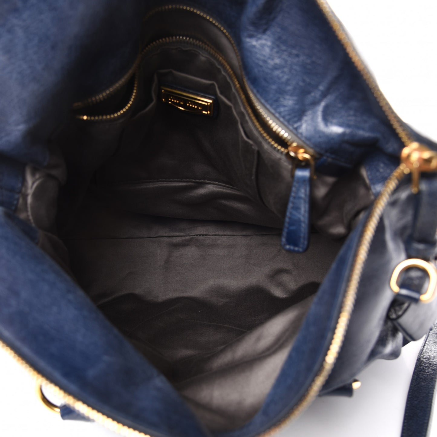 Vitello Lux Large Bow Bag Bleuette