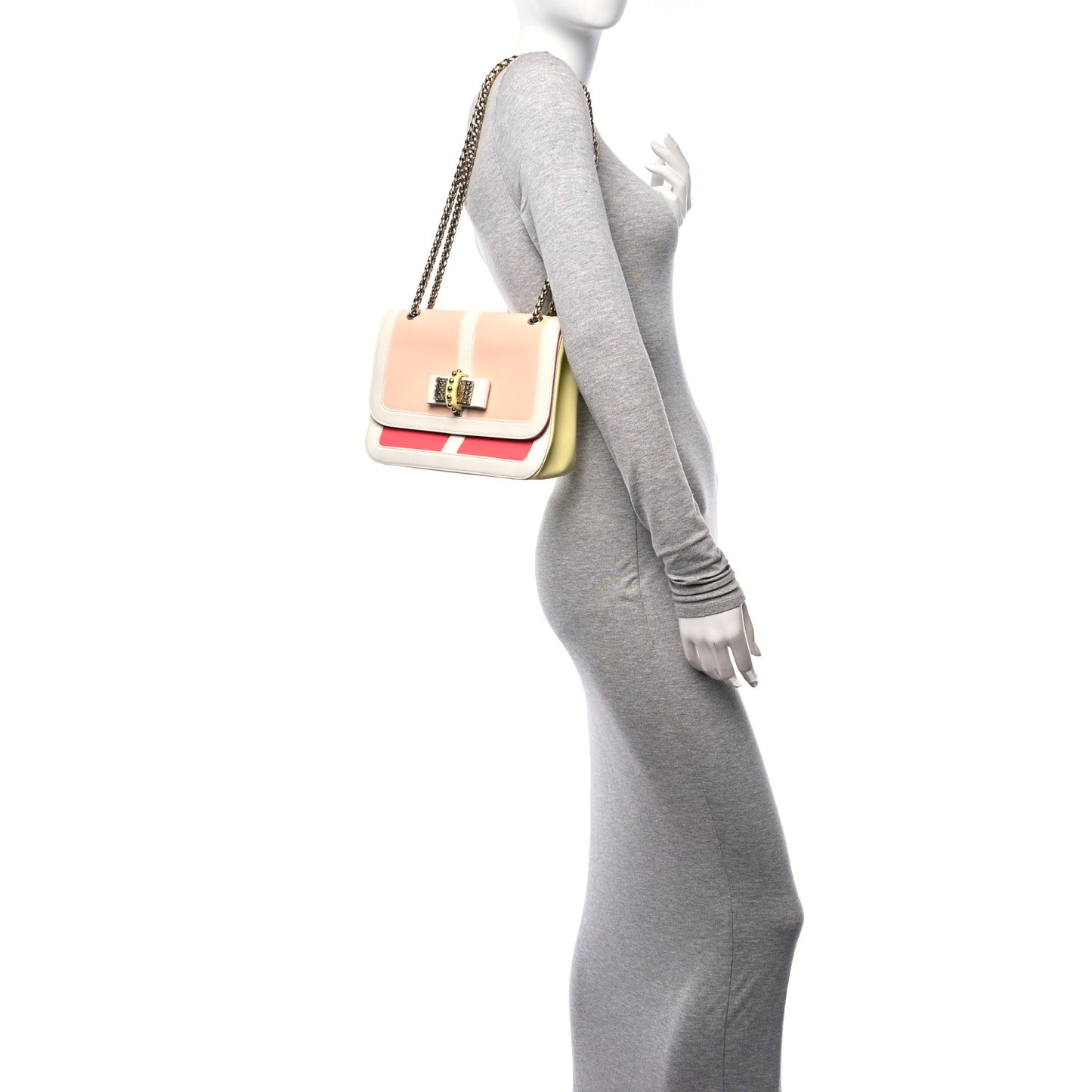 Calfskin Small Sweet Charity Shoulder Bag Multicolor