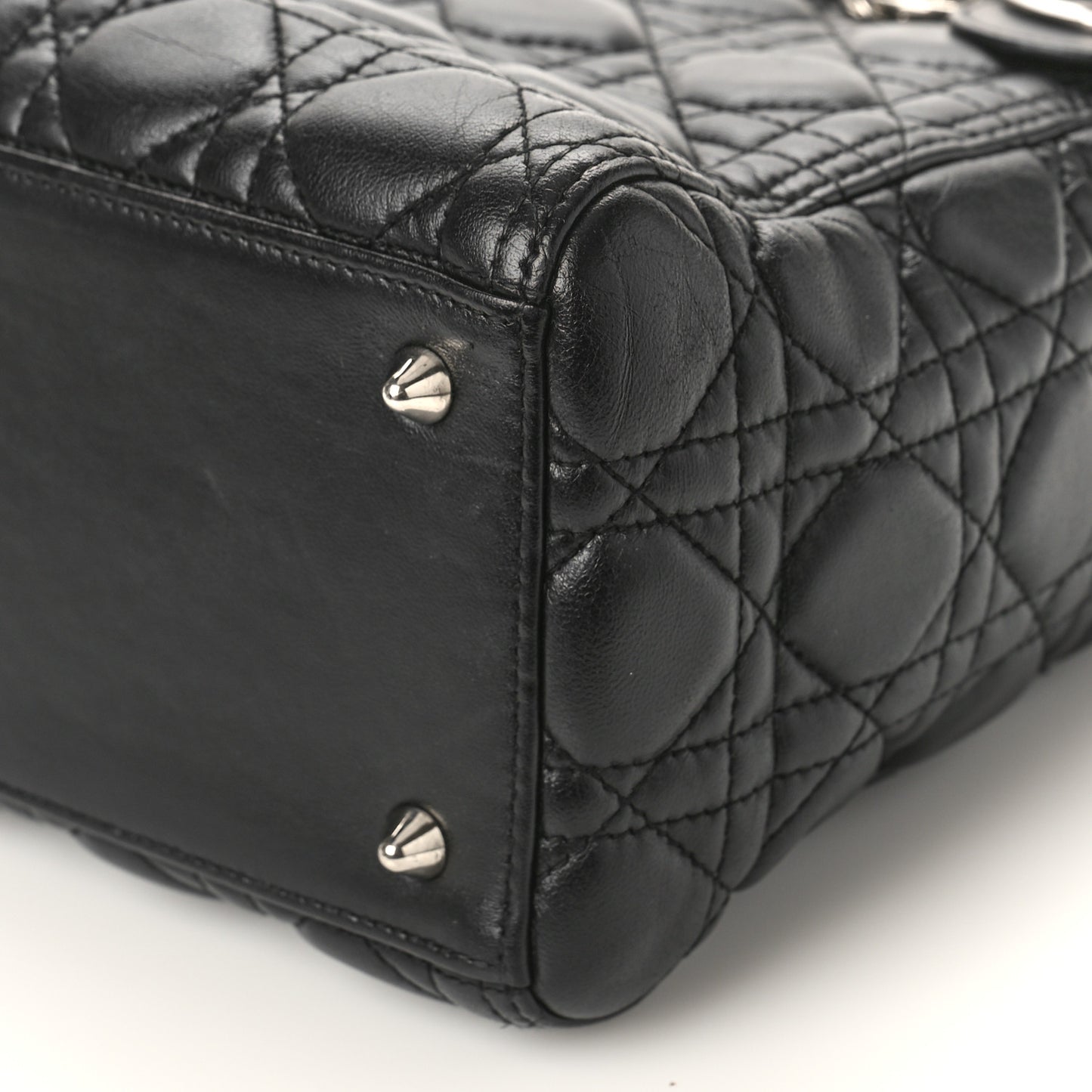 Lambskin Cannage Medium Lady Dior Black