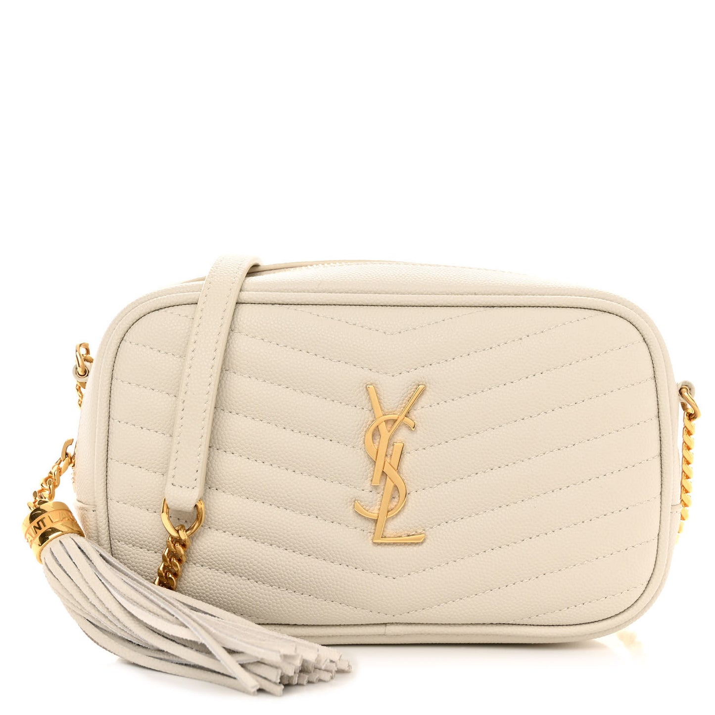 Grain De Poudre Matelasse Monogram Mini Lou Camera Bag Crema Soft