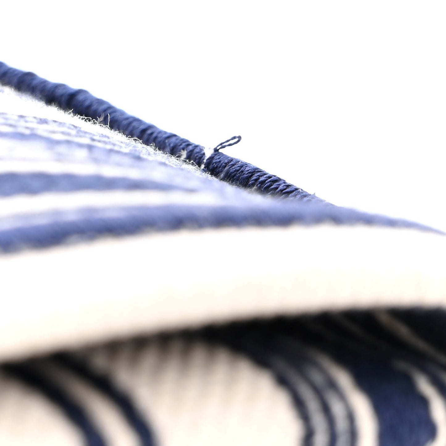 Canvas Embroidered Forte Dei Marmi Striped Book Tote Blue