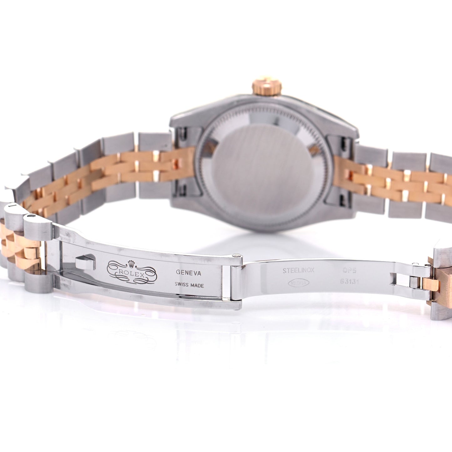 Stainless Steel 18K Everose Gold Diamond 26mm Oyster Perpetual Datejust Watch Pink Jubilee 179171