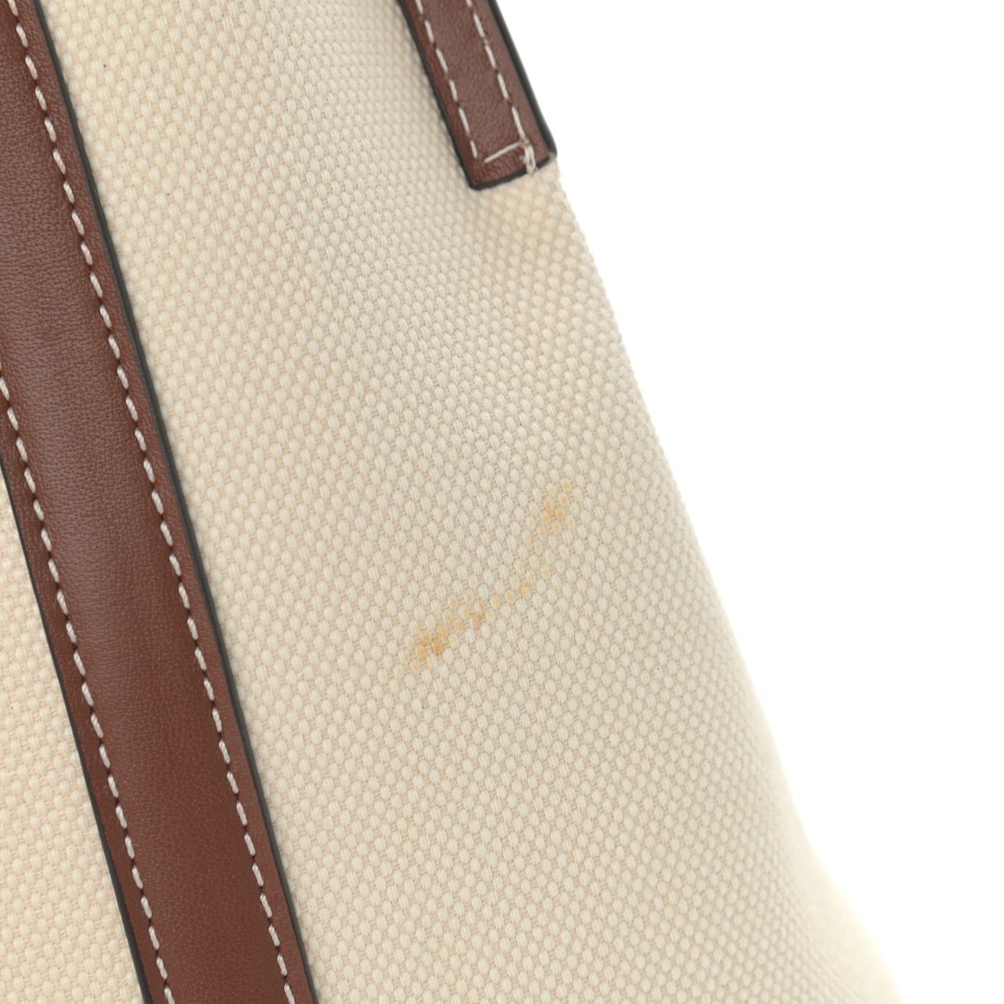 Canvas Cotton Small Peggy Bucket Bag Natural Gold
