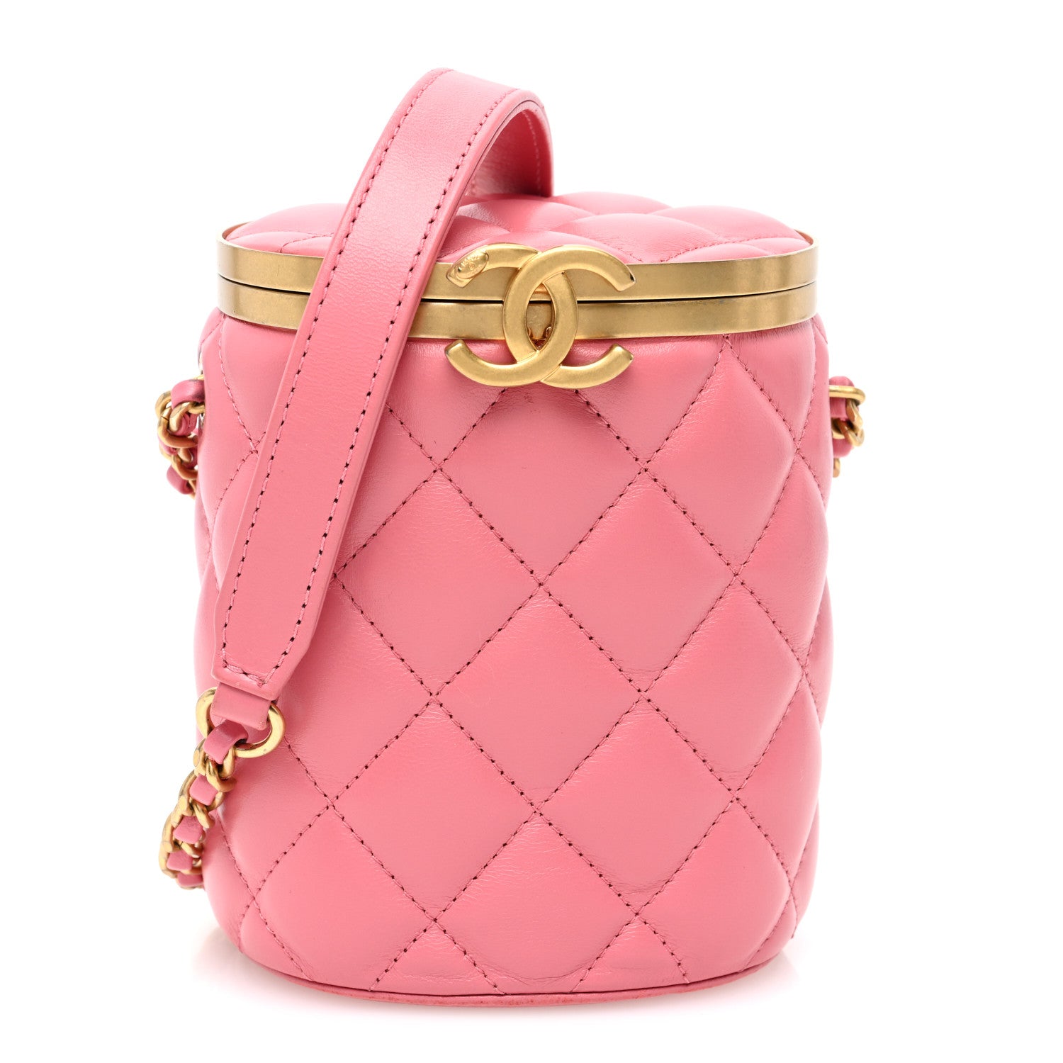 Chanel Lambskin Quilted Mini Crown Box Bag Pink 1598875 – FASHIONPHILE