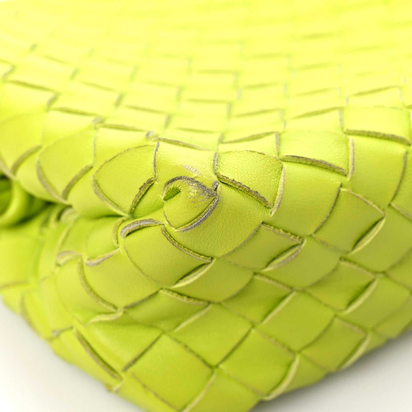 Nappa Intrecciato Small Loop Camera Bag Acid Kiwi