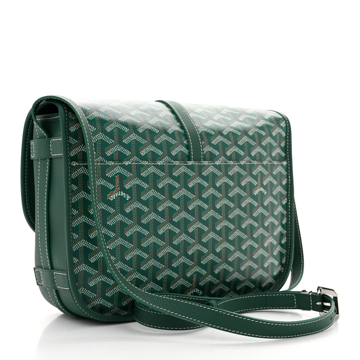 Goyardine Belvedere II MM Messenger Bag Green