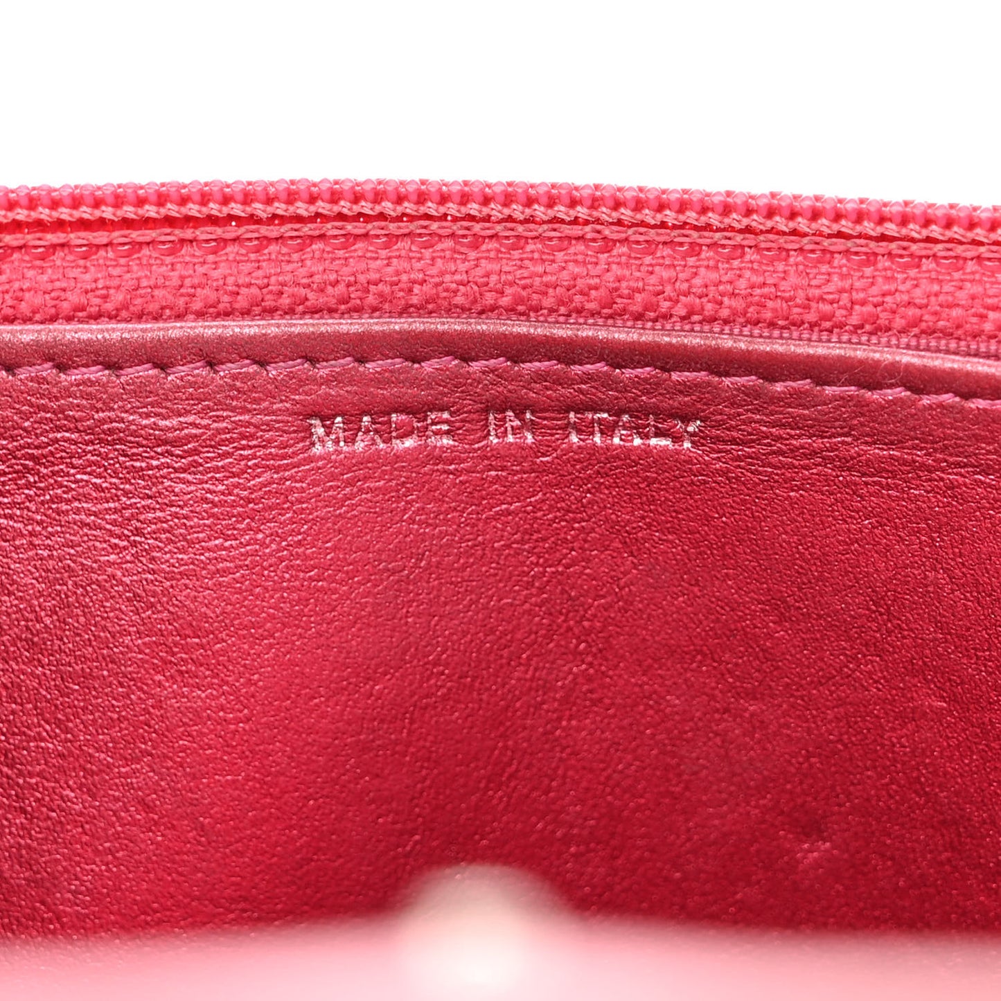 Metallic Patent Calfskin Quilted Boy Wallet On Chain WOC Fuchsia