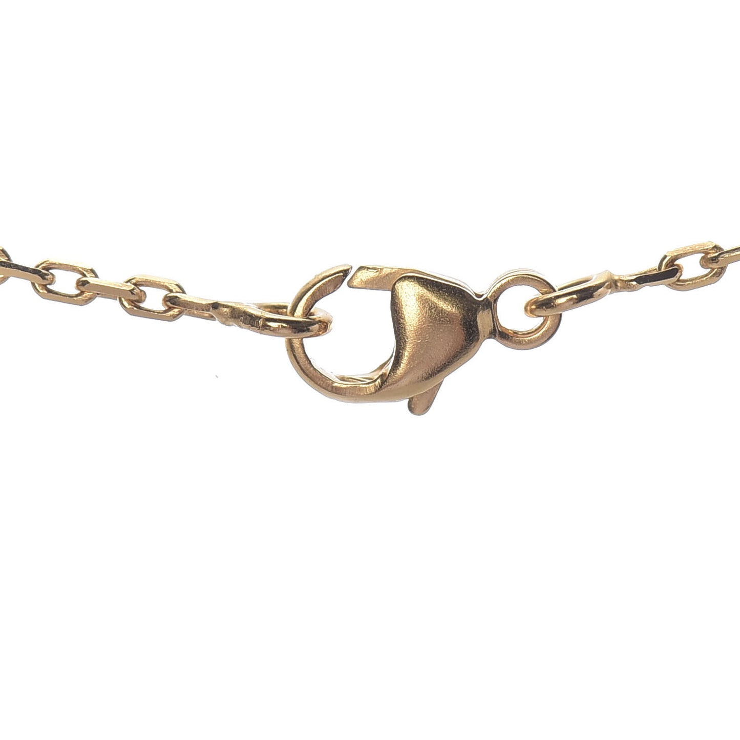 Lacquered Gold Pop H Pendant Necklace Black