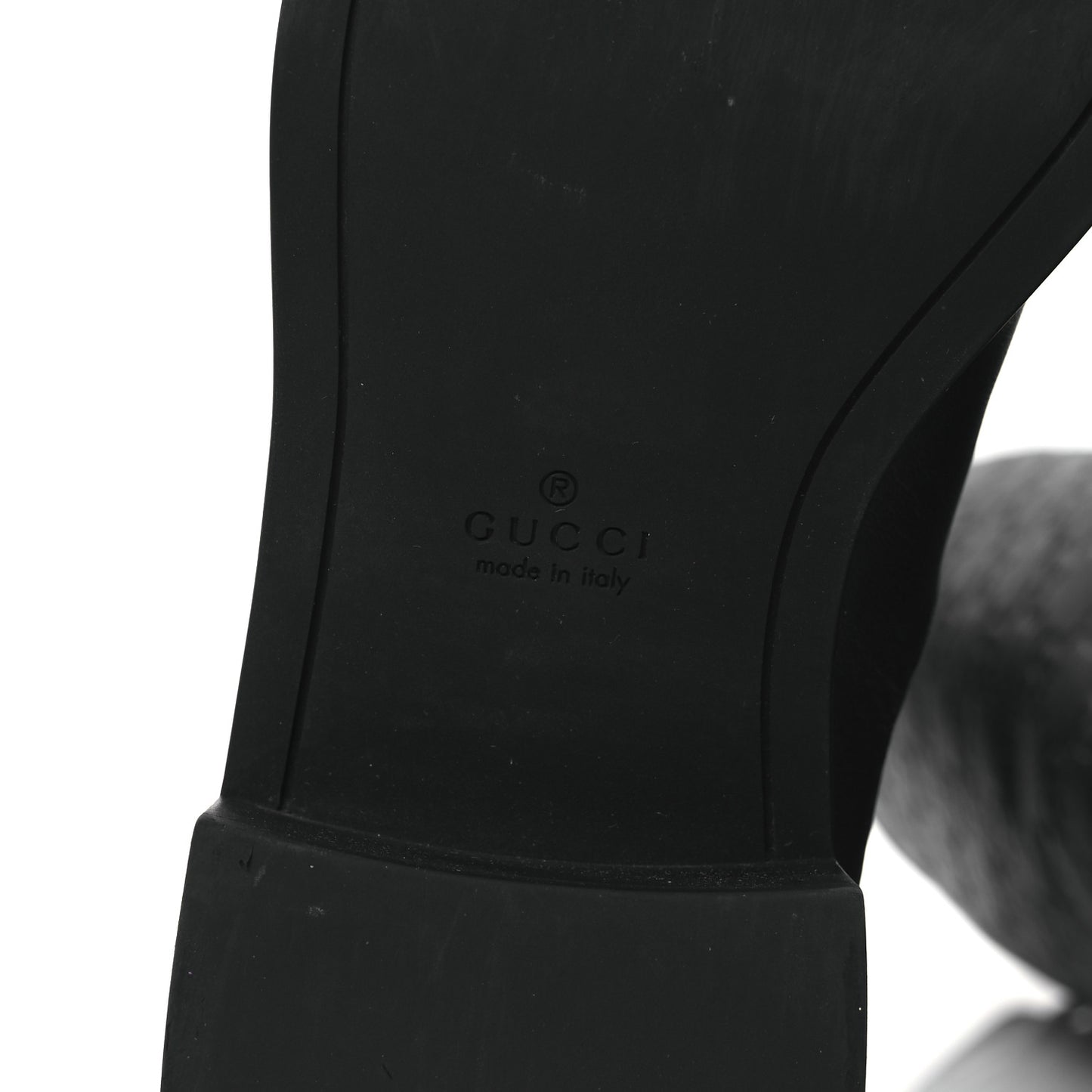 Guccissima Calfskin Miro Soft Knee High Riding Boots 35.5 Black