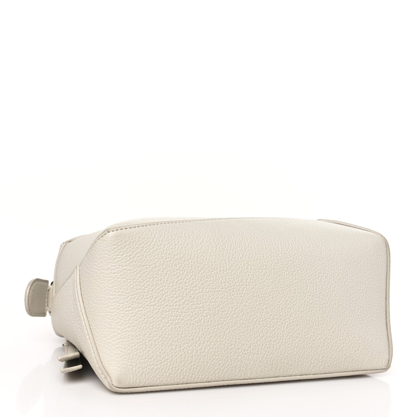 Soft Grained Small Puzzle Edge Bag Soft White