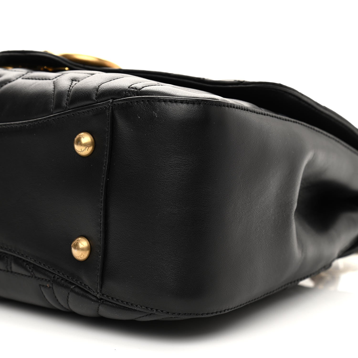 Salvatore Ferragamo Calfskin Quilted Gancini Flap Bag Black 10 of 11