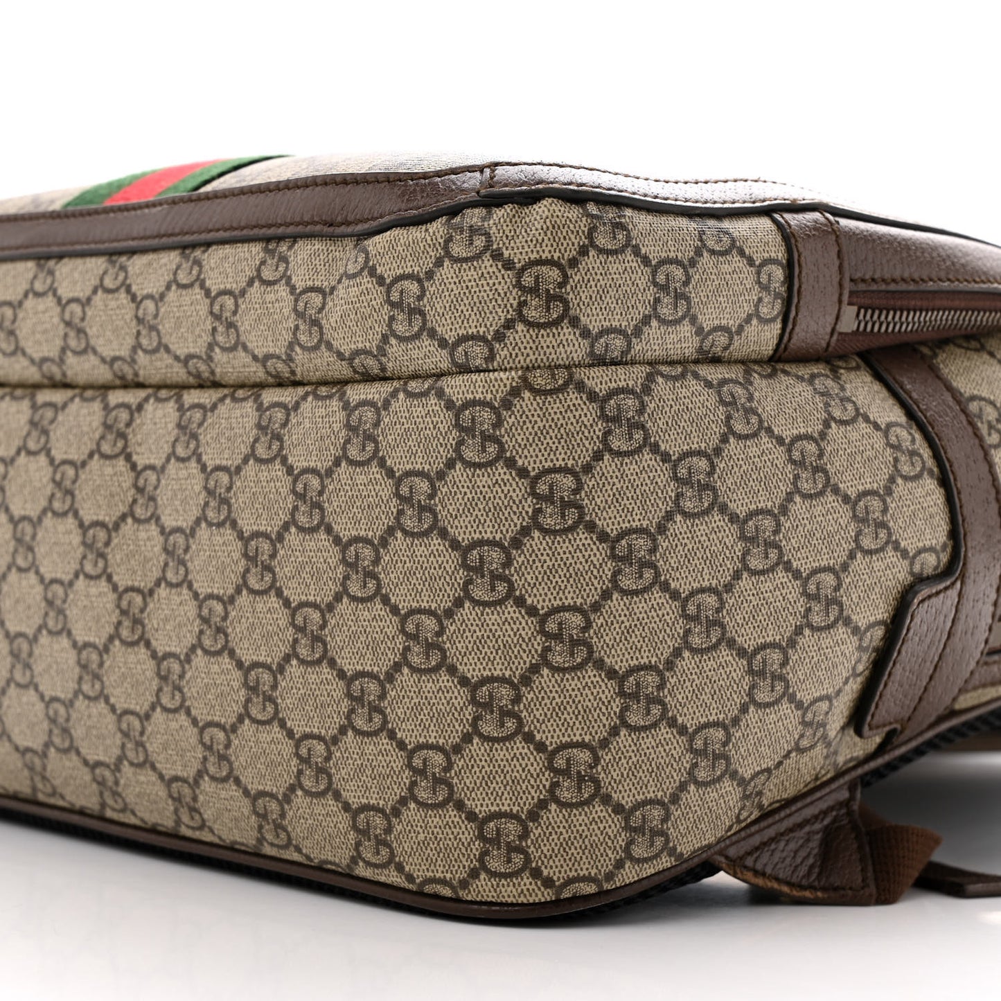 GG Supreme Monogram Medium Ophidia Day Backpack Brown