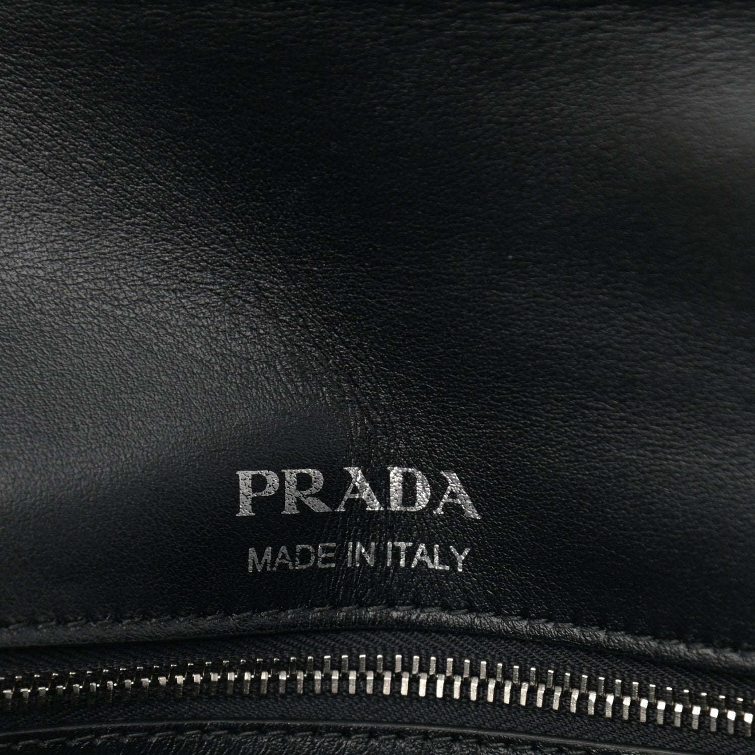 Prada Soft Calfskin Impunture Diagramme Medium Chain Flap Shoulder Bag Black 6 of 10