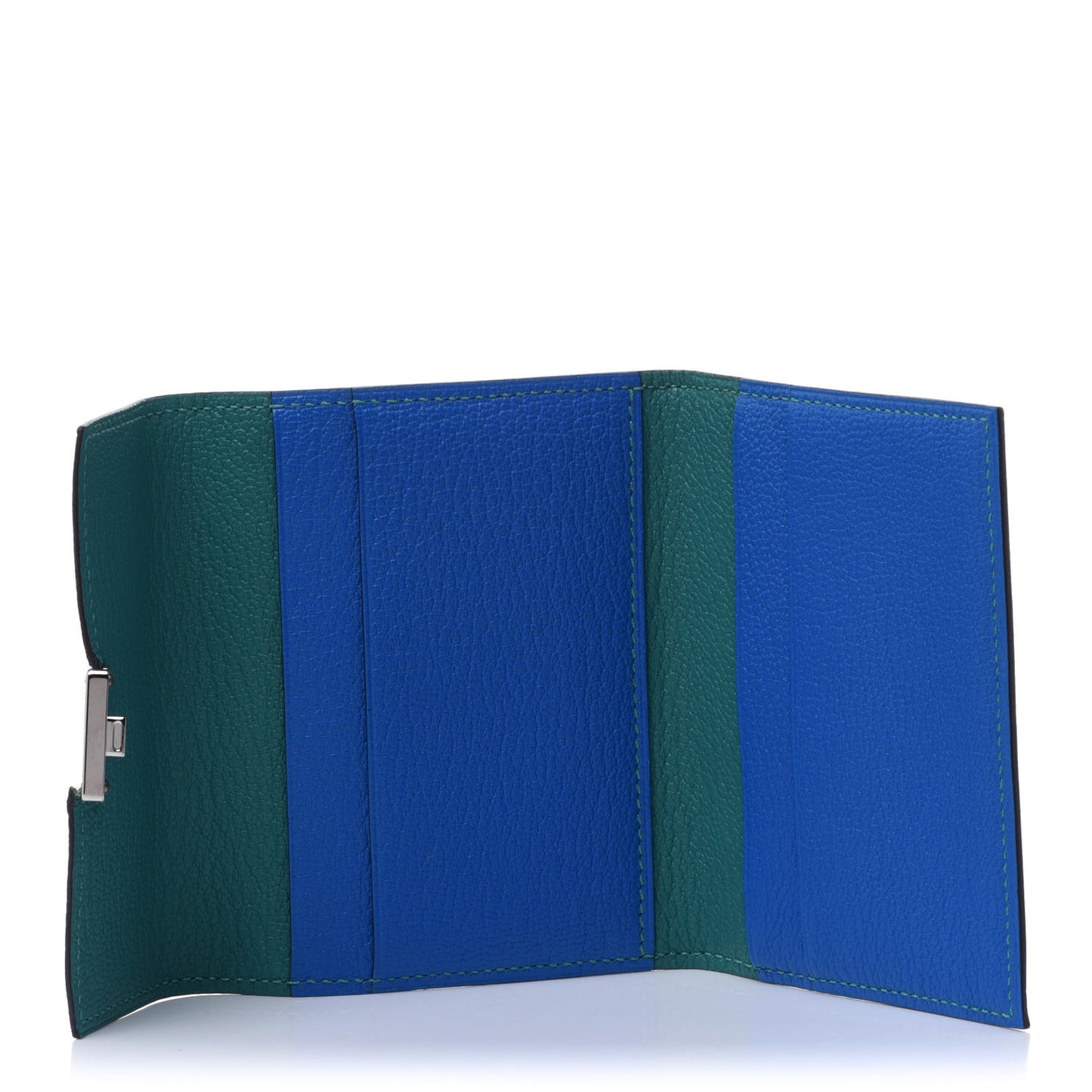 Chevre Mysore Mini Clic Card Holder Bleu Hydra Vert Verone