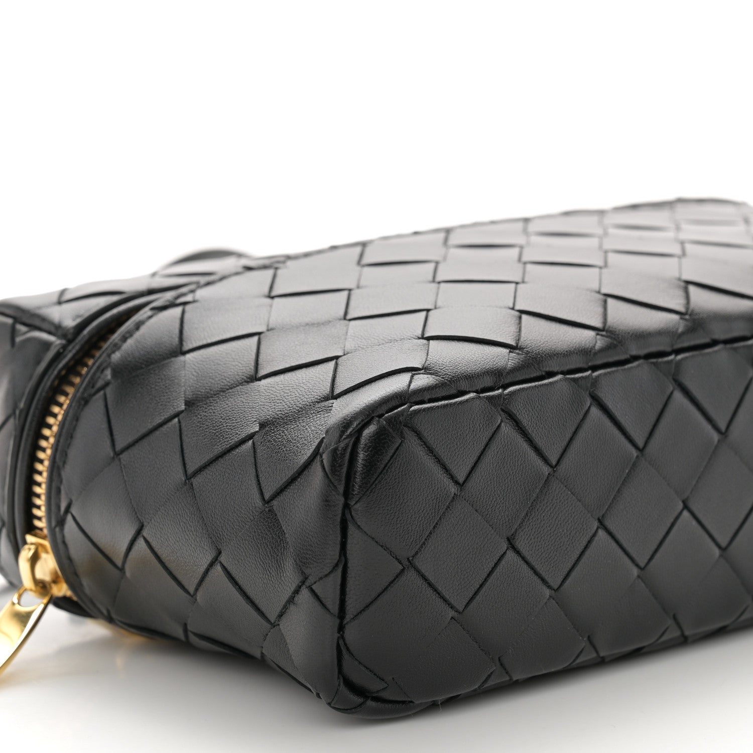 Bottega Veneta Calfskin Intrecciato Bang Bang Vanity Case Black 8 of 9