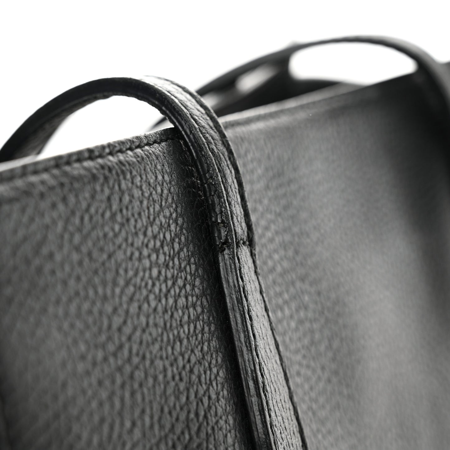 Pebbled Calfskin Medium Swing Tote Black