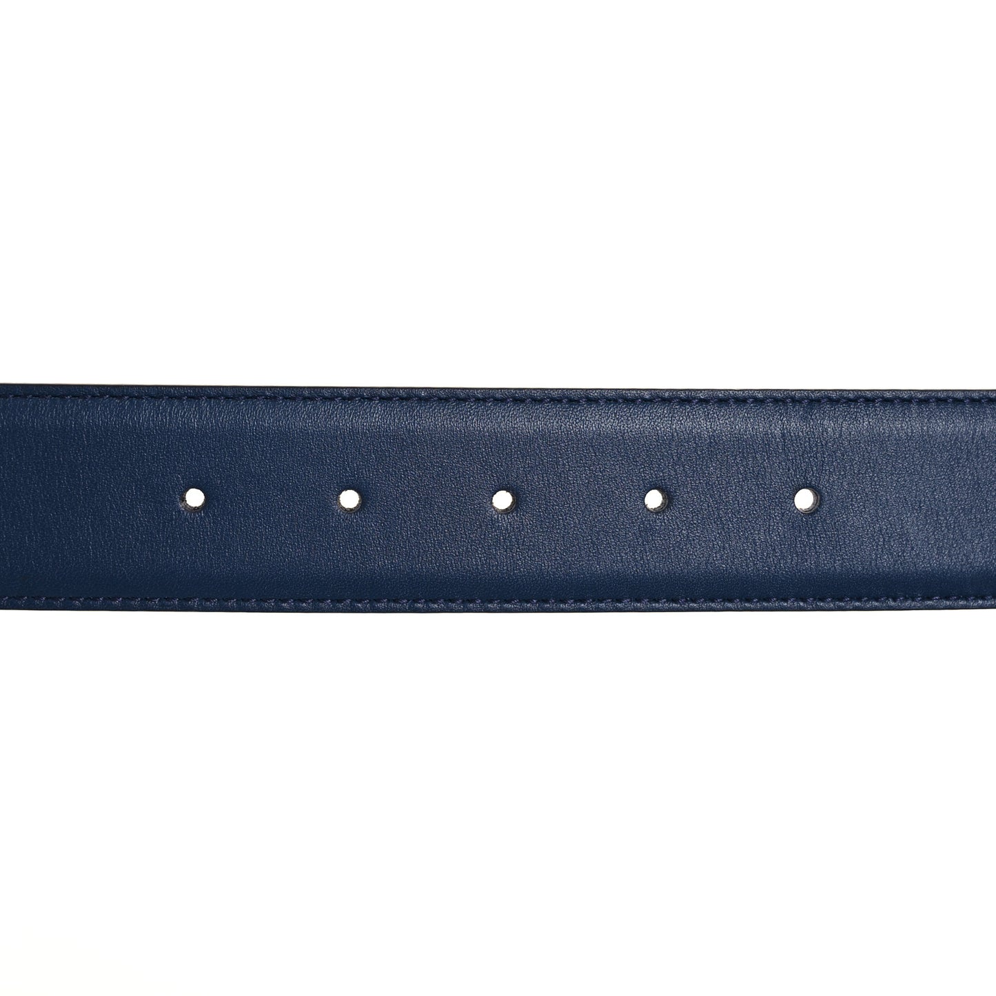 Moon Calfskin Interlocking G 37mm Belt 90 36 Cobalt Blue