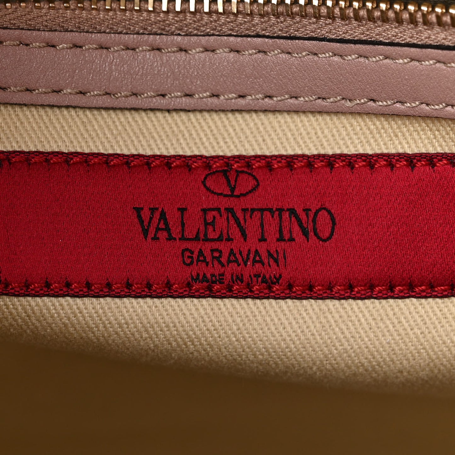 Vitello Rockstud Double Handle Tote Poudre