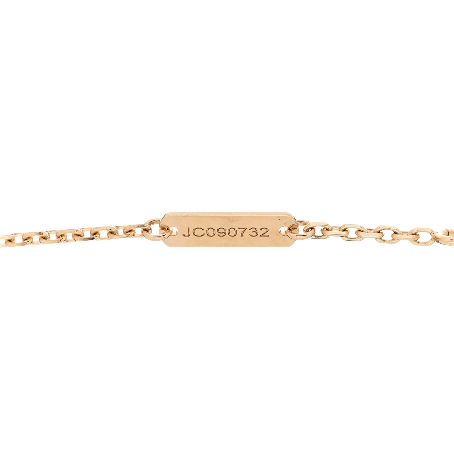 18K Yellow Gold Guilloche Vintage Alhambra Pendant Necklace