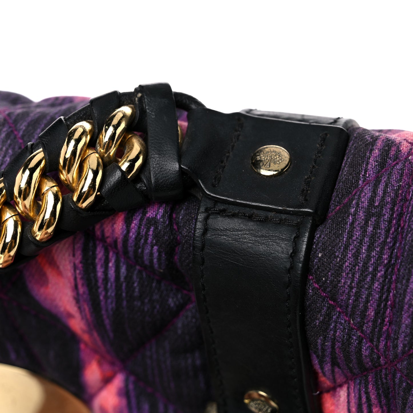 Denim Alexa Quilted Loopy Leopard Print Purple Red