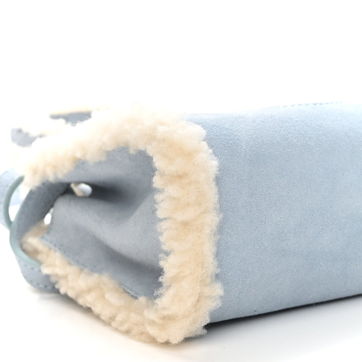 X UGG Suede Shearling Small Shopping Bag Blue
