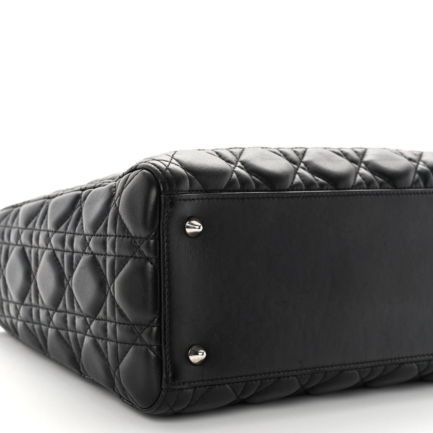 Christian Dior Lambskin Cannage Medium Lady Dior Black 8 of 10