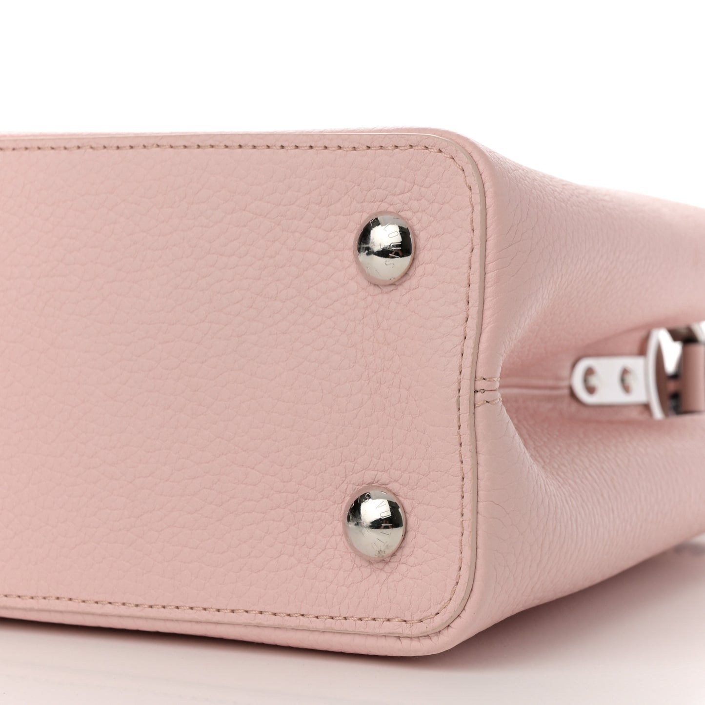 Taurillon Braided Capucines MM Light Pink
