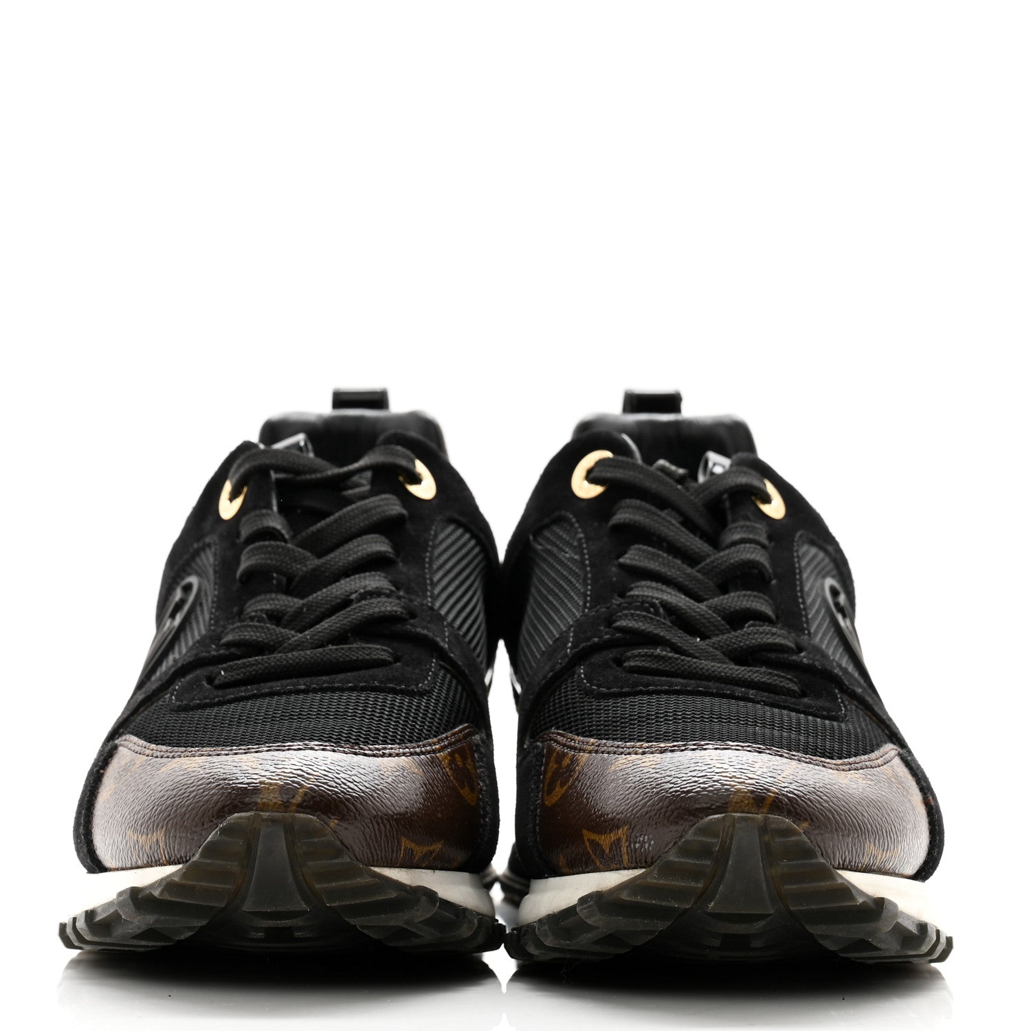 Louis Vuitton Suede Monogram Run Away Sneakers 38 Black 2 of 10