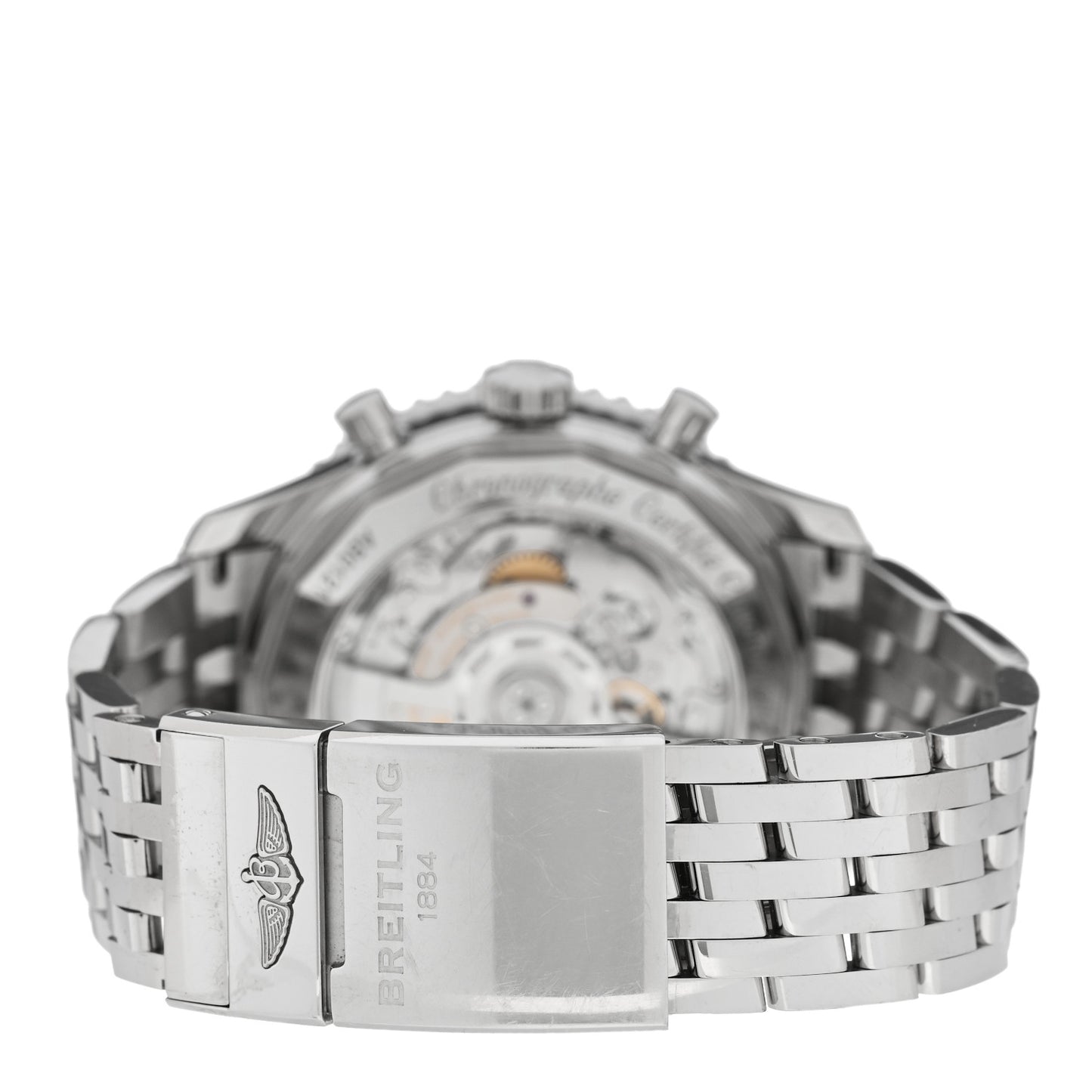 Stainless Steel 42mm Navitimer Chronograph Automatic Watch White AB0121