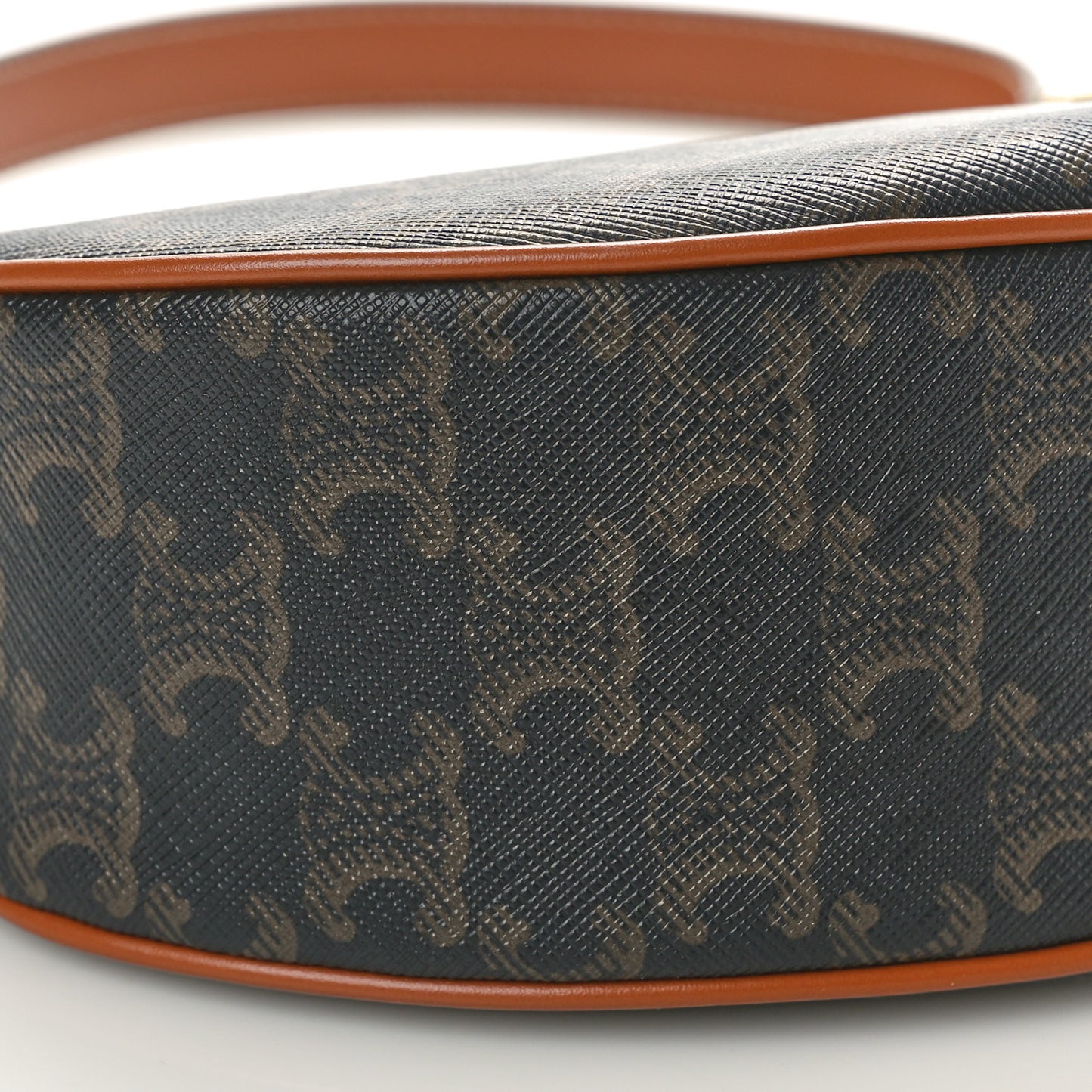 Triomphe Canvas Calfskin Ava Shoulder Bag Tan