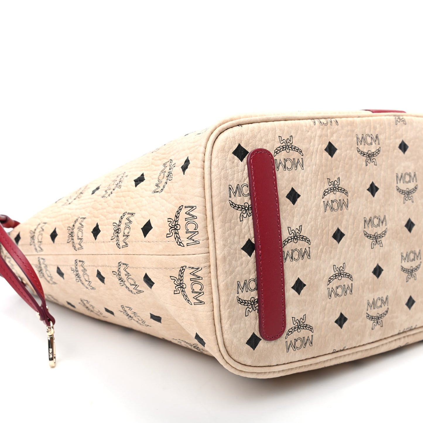 Visetos Medium Liz Reversible Shopper Tote Beige Red