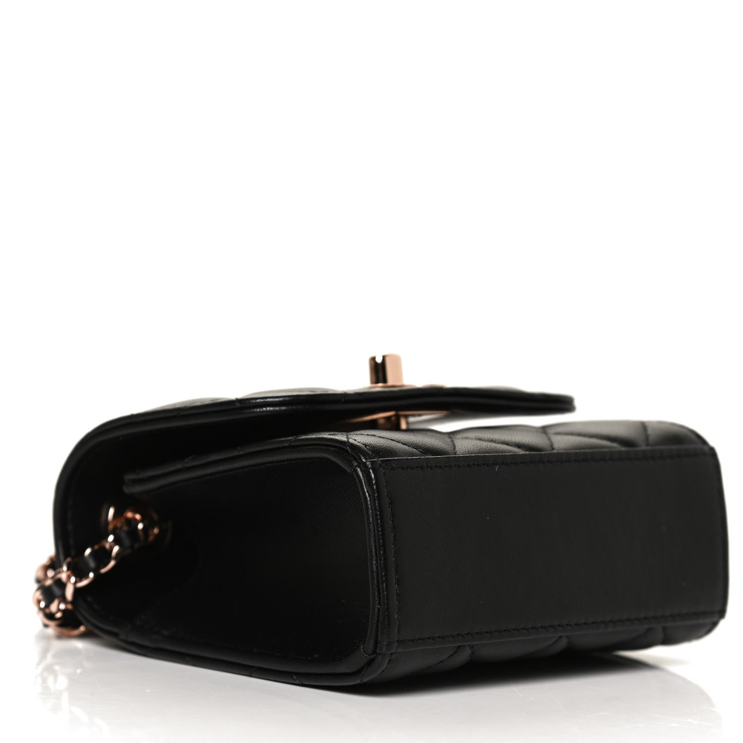 Chanel Lambskin Quilted Mini Trendy CC Chain Wallet Black 8 of 11