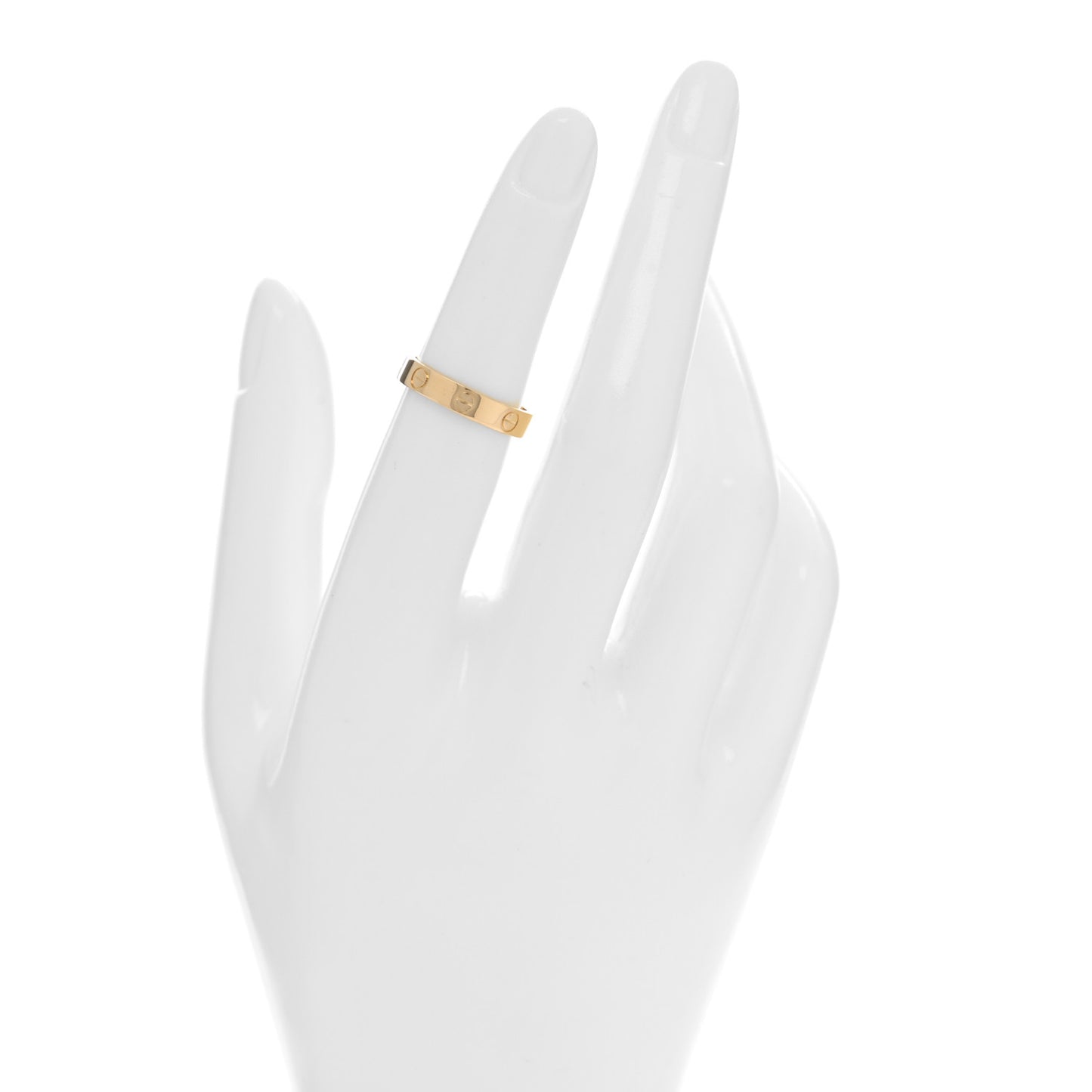 18K Yellow Gold 3.5mm LOVE Wedding Band Ring 50 5.25