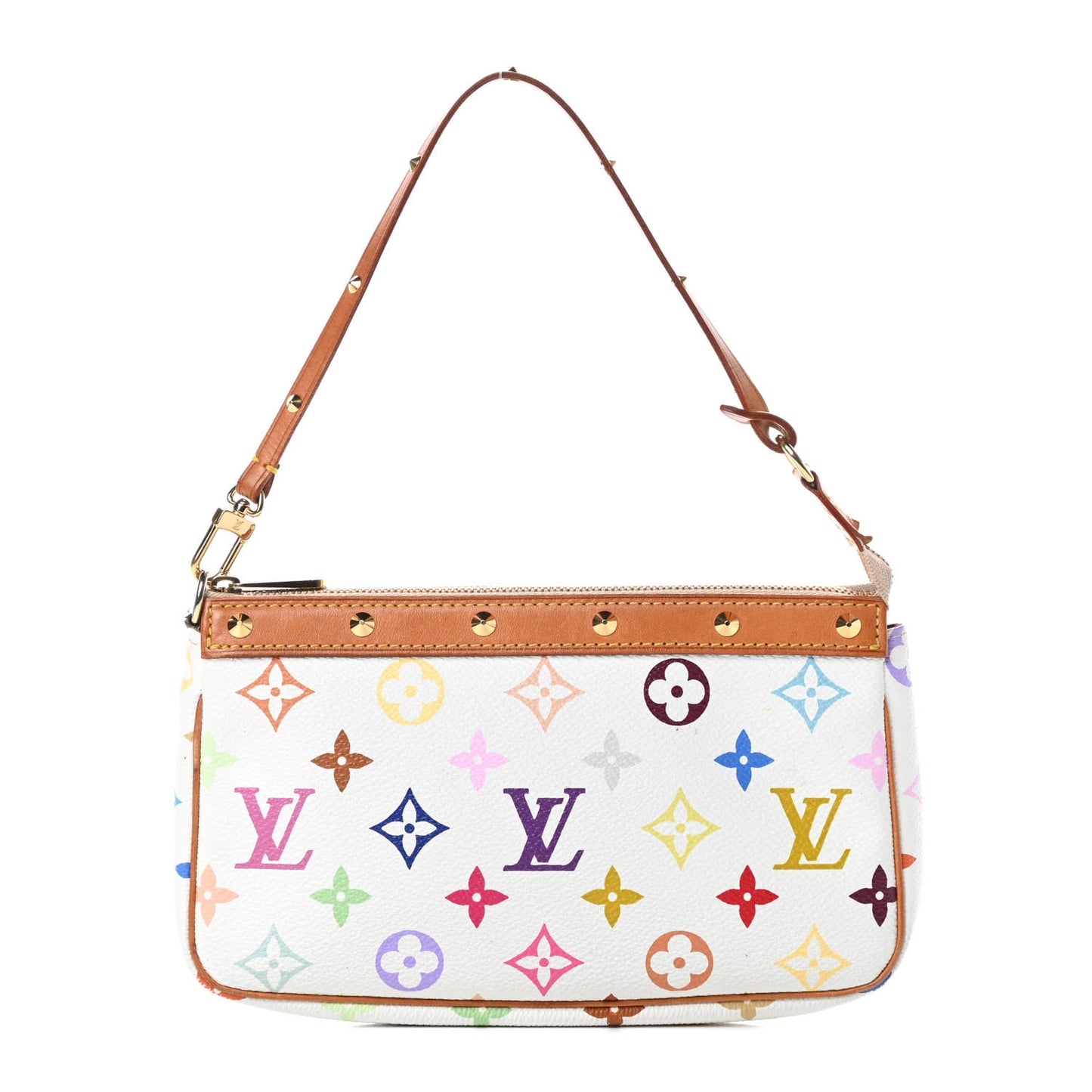Monogram Multicolor Pochette Accessories White