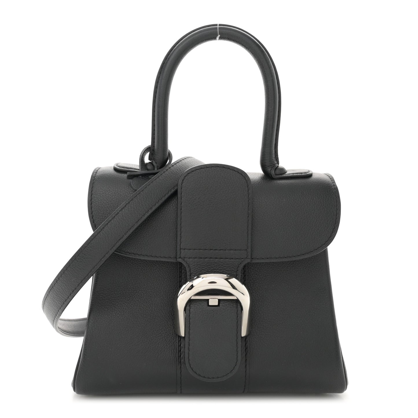Grained Calfskin Mini Brillant Satchel Black