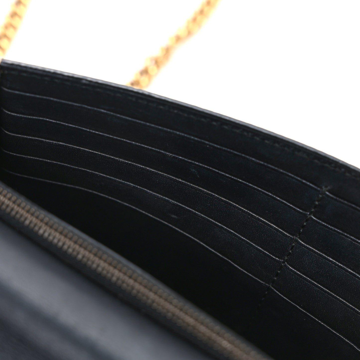GG Supreme Monogram Mini Peony Pearly Wallet on Chain Black